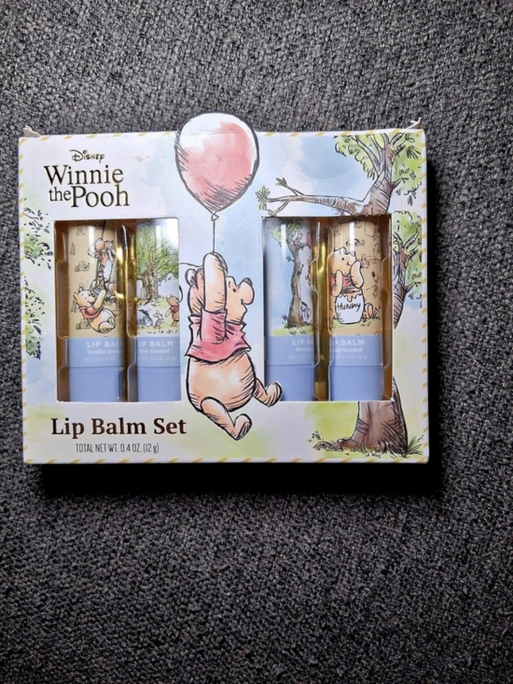 Disney Winnie the Pooh Lip Balm Set Blue & Pink